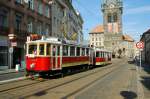 Strasenbahn Prag 2210 mit Beiwagen 1419 am 27.09.09 in der Jindrisska