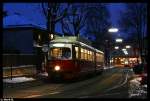 strasenbahn-wien Enstelle Gersthof mit E1 der gleich richtung Westbahnhof aufbrechen wird. Aufgenommen am 13.02.10