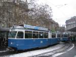 VBZ Nr. 1681 (Be 4/6 Mirage ) am 28.1.2010 beim Bellevue. ...