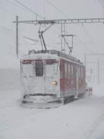 Die ABe 4/4 II 43 im Bf. Alp Gr�m, 02-02-2009 ...