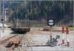 Das Verladegleis in Castrisch wird rege benutzt zum Verlad von ...