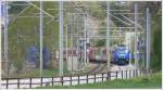 strecke-rheintal-lq-rei RE1153 mit Ge 4/4 III 652 'Vaz/Obervaz Lenzerheide-Valbella' f�hrt bei Chur West �ber das neu geschotterte und ersetzte Dreischienengleis Richtung Felsberg. (21.04.2010)