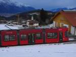 stubaitalbahn Stubaitalbahn Triebwagen kurz vor Mutterer Tunnel.05.02.2010