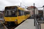 Die Zacke Wagen:1002 als Fahrschulwagen in Marienplatz (21.01.2012)  ...
