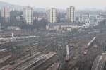 stuttgart-hbf Blick �ber den Stuttgarter Hauptbahnhof am 23. Januar 2010. Bald wird sich das alles durch die Bauarbeiten f�r Stuttgart 21 ver�ndern.