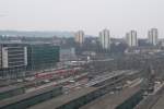 Stuttgart Hauptbahnhof am 23. Januar 2010. Links f�hrt gerade 146 ...