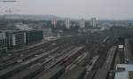 Blick vom Bahnhofsturm in Stuttgart 23.1.10  ...