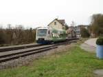 sweg-sudwestdeutsche-verkehrs-ag Breisgau-S-Bahn 013 'Stadt Waldkirch' am 30.03.2010 auf der SWEG Strecke Neckarbischofsheim Nord - H�ffenhardt auf Testfahrt. 
Hier in Neckarbischofsheim Stadt