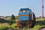 sweg-sudwestdeutsche-verkehrs-ag Die V 103 voll beladen aus Freiburg nach Endingen. Loktyp:  Gmeinder D 75 BB.