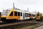 Lint 25 (Syntus) bei Bahnbetriebswerke Hengelo (NedTrain) am 4-5-2001. Bild ...