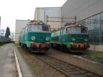 ET22-459 links und ET22-020 am 04.September 2010 im Depot Szczecin ...