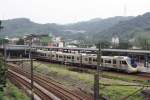 ED834 am 31.Mai 2014 in Badu Station. Im Vordergrund die Gleise der Yilan Line.