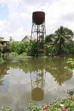 Wasserturm der Kabin Buri Station am 14.Mai 2017.