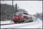 Ein Thalys nach Paris bei der Fahrt durch den Eschweiler ...