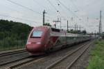 Ein R�ckschuss auf den Thalys aus Paris-Nord nach K�ln Hbf ...