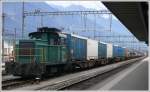 Tm 233 Tm 233 933-7 'Seppli' ist auch ein Stadler Fahrzeug und geh�rt der Firma Stauffer in Frauenfeld, hier in Landquart. (26.07.2010)