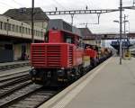 Tm 234 070-1 durchf�hrt am 07.04.10 Neuch�tel mit neueren Bauwagen. ...