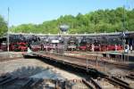 Im Halbkreis aufgestellt, die 082 008, 10 001, 55 3345, ...