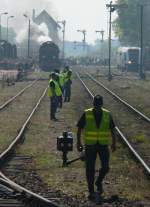 Viele Bahnpolizisten sorgten daf�r, dass sich auf dem Fest niemand ...