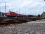 Blick auf einen Teil des Aalener Gleisfeldes. Foto: 10.05.07, Aalen. ...