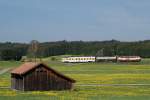 753 001 mit einer Me�fahrt bei Hohenfurch (22.04.2007)  ...