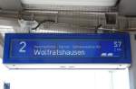 Zugzielanzeiger am Ostbahnhof Gleis2: ...  Michael K�hle 25.05.2007