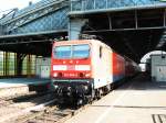 143 884 mit S1 Richtung Sch�na am 27.04.2007 in Dresden ...