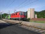 Einfahrt in Entlebuch hat am 26.05.07 der BLS-Regioexpress mit BLS ...