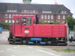 Die Raps�ldiesellok M�nster am 29.5.2007 im Borkumer Hafen  ...