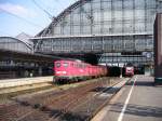 Güterzug mit Br 141 fährt am 8.6.2007 durch den Bahnhof ... Güterzug mit Br 141 fährt am 8.6.2007 durch den Bahnhof ...