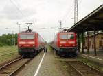Begegnung im Bahnhof Elsterwerda-Biehla ...  J�rgen Warkus 22.06.2007