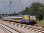 InterConnex80003 von Leipzig Hbf.nach Warnem�nde bei der Durchfahrt in Kavelstorf.Aufgenommen ...