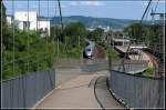Blick von der Zugangsrampe auf den Bahnsteig der S-Bahnstation Nordbahnhof  ...