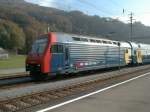 SBB,Z�rcher S-Bahn mit Lok Re450 am 21.10.00 in Ziegelbr�cke  ...