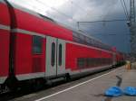 Doppelstockwagen DBpza_50802681167-1 kurz vor der Abfahrt M�nchen Hbf. 070615  ...
