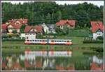 graz-koflacher-bahn-und-busbetrieb-gmbh-gkb VT 70 auf den Weg nach Wies-Eibiswald, aufgenommen am 24.06.2007 bei den Kresbach Teichen.