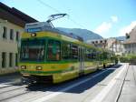compagnie-des-transports-en-commun-de-neuchatel-et-envions--tn TN - Triebwagen Be 4/4 506 mit Steuerwagen Bt 553 an dem Endpunkt in Boudry am 19.05.2007