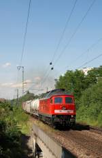 232 618 mit dem Unkraut-Spritzzug Rabz 69677 vor M�nchen Siemenswerke ...
