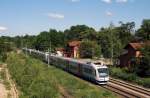 VT 112 mit der BOB 86854 am alten Gro�hesseloer Bahnhof ...