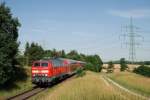 218 418 mit der RB 27031 vor Thann-Matzbach (20.06.2007)  ...