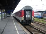 Schlafwagen des UEx von Livorno Centrale nach Dortmund. Im Hintergrund ...