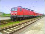 Hier nun einmal die 143 221 vor der RB nach ...