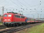 Ein Sonderzug gezogen von der 110 216 fuhr am 12.07.2007 ...