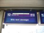 Zugzielanzeiger in Dortmund f�r den NZ 1448 Saturn aus Ostseebad ...