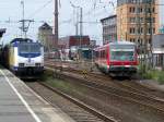14.07.07 Bremen Hbf, Links steht ME 146-07 kurz vor der ...