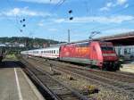Br.101 047-9 Feuerwehr-Express fuhr am 27.Juli 2007 mit einem IC ...