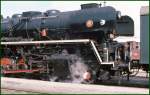BR 556 Aus Ceske Velenice kommt mehrmals t�glich die m�chtige 556 0506 der CSD �ber die Grenze. (Archiv 09/75)