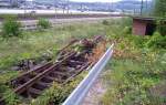 Rest des ehemaligen Anschlussgleis zur Asbach GmbH im Bahnhof R�desheim; ...