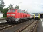 Die BR 218 351-5 am InterCity nach Hamburg-Altona, diese LOK ...