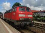 Die BR 218 am InterCity 2012 in Immenstadt. Nur noch ...